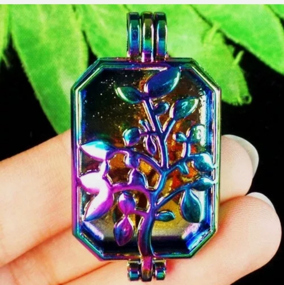 New Rainbow Hematite Tree Open Design Pendant. - Picture 5 of 5